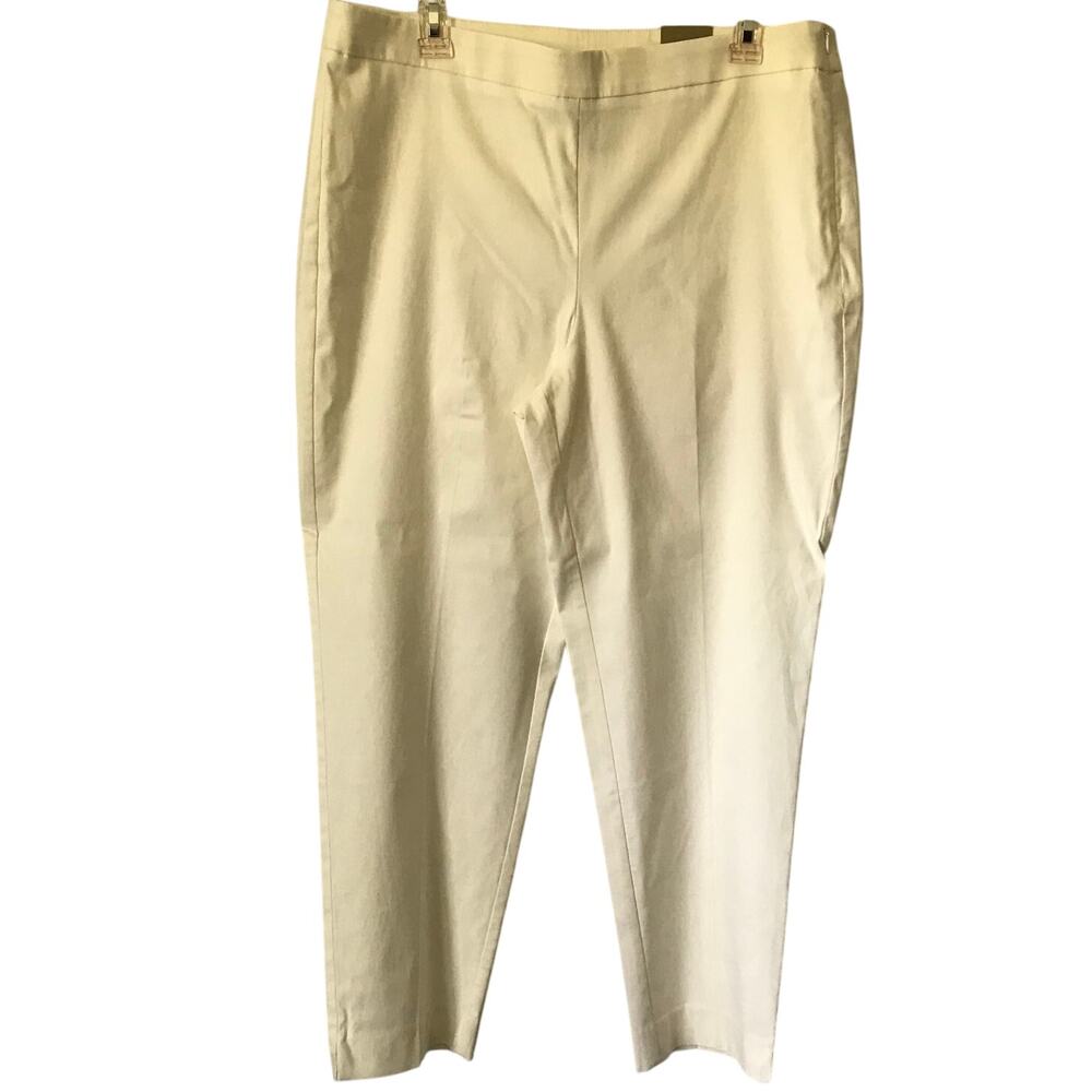 Chico Pants Women's Chino Ankle Slim Leg Side Zipper Flat Front New With Tag 2.5